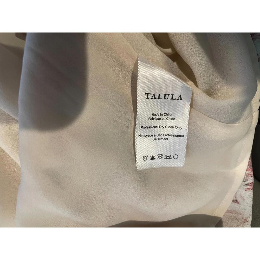 Aritzia Talula Cosimo Midi Dress Floral Open Cross Back Lined White Red Size 2 - Picture 6 of 7